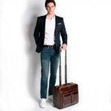Business trolley with removable notebook/iPad®/ Blue Square