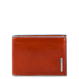Men’s wallet with flip up ID window, coin pocket and credit card slots Blue Square