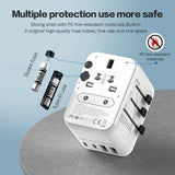 World Travel Adapter with 2 USB-C + 2 USB-A 21W