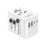 World Travel Adapter with 2 USB-C + 2 USB-A 21W