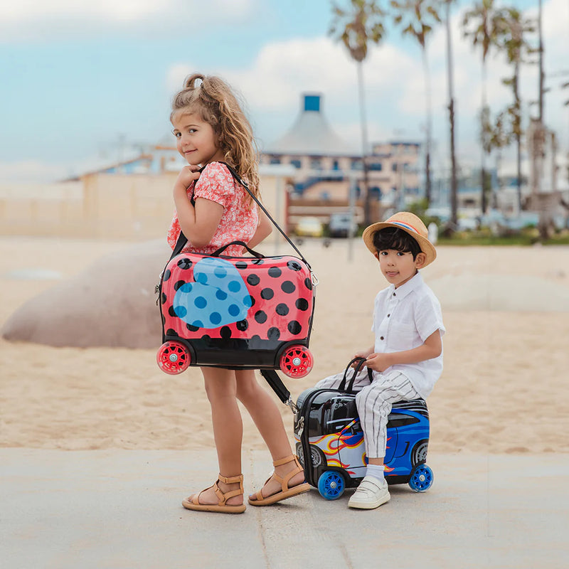 Lady Bug Ride-on Luggage | Light up Wheels